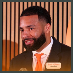 Chris at a speaking engagement